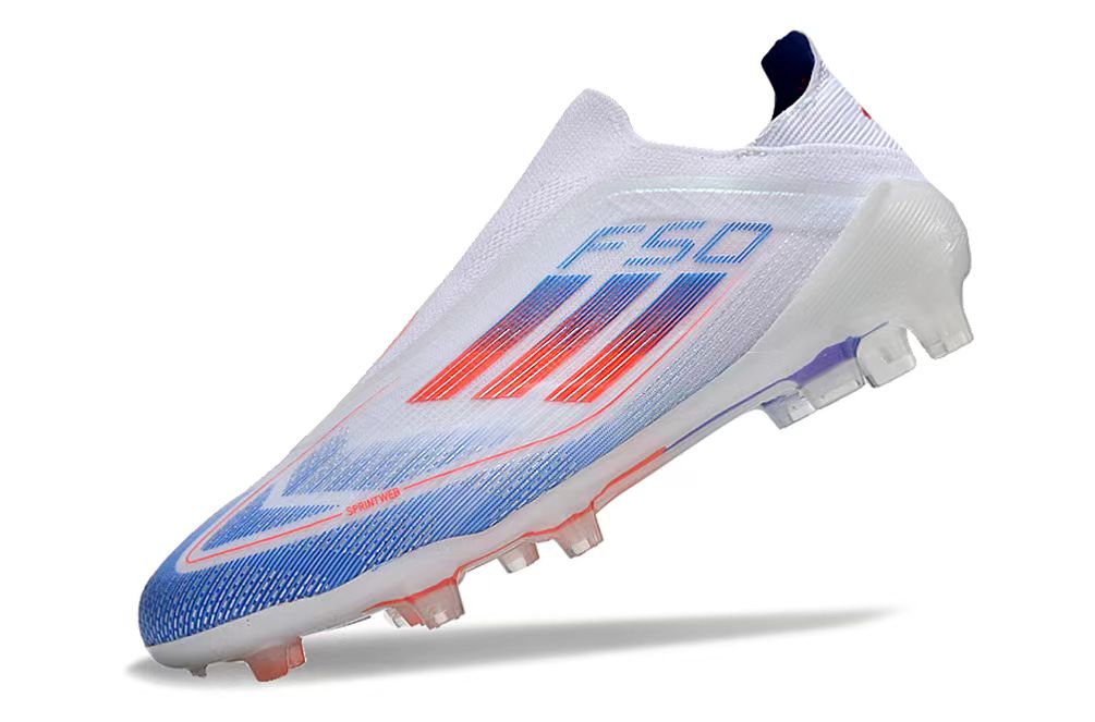 Adidas F50 FG-White Red Blue 1