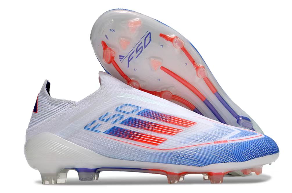 Adidas F50 FG-White Red Blue 1