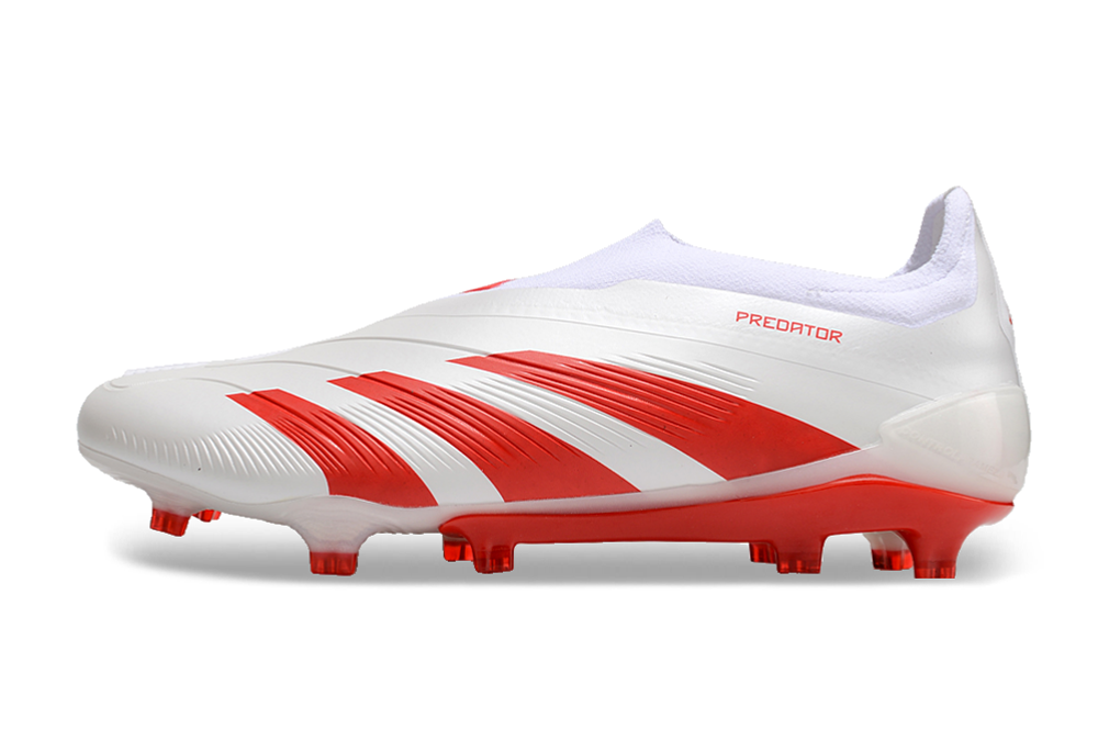 PREDATOR ACCURACY+ FG BOOTS-White Red 3
