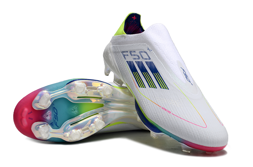 Adidas F50 FG-White Red Blue 2