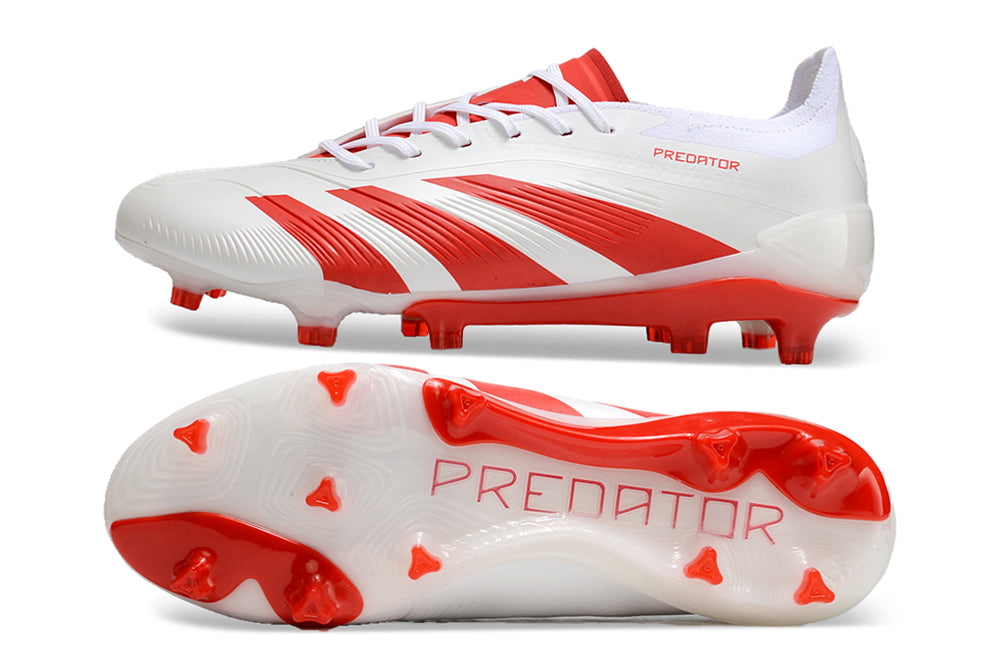 PREDATOR ACCURACY+ FG BOOTS-White Red 1