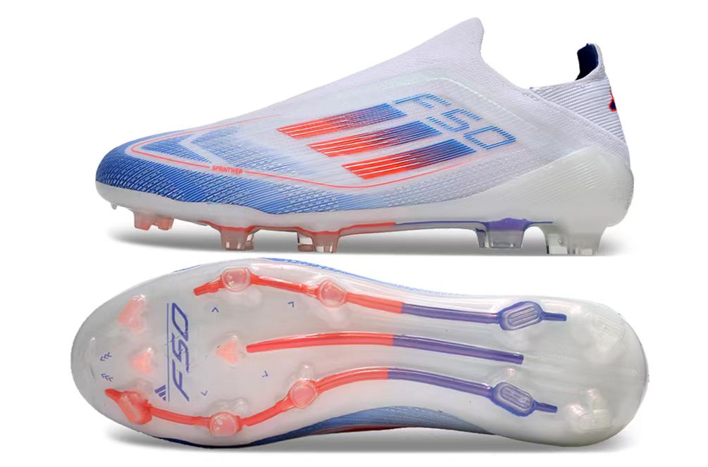 Adidas F50 FG-White Red Blue 1