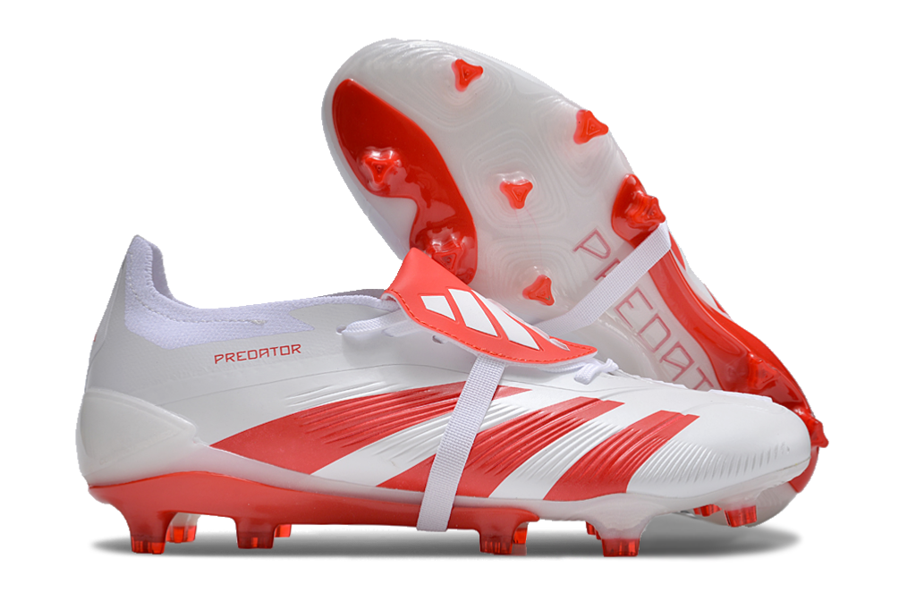 PREDATOR ACCURACY+ FG BOOTS-White Red 2