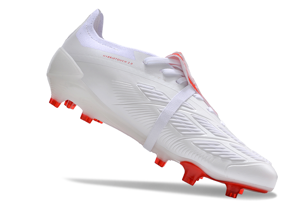 PREDATOR ACCURACY+ FG BOOTS-White Red 2